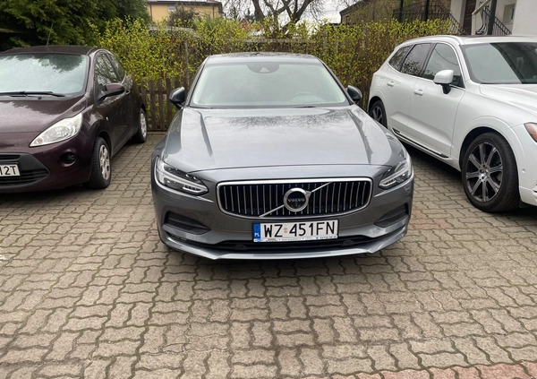 Volvo S90 cena 108000 przebieg: 92000, rok produkcji 2018 z Warszawa małe 326